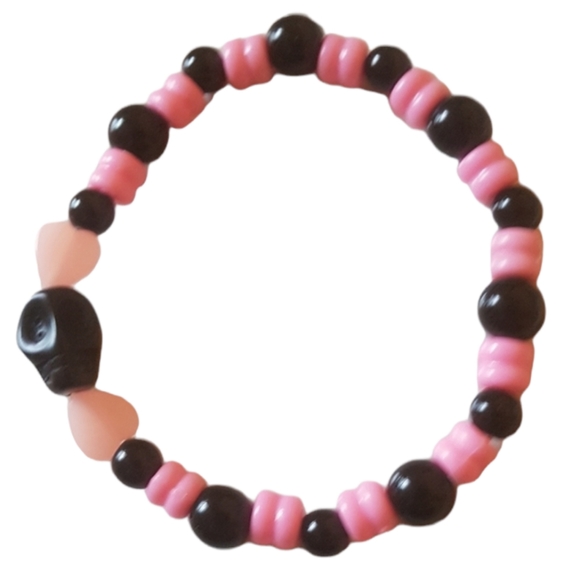 💀💗 Loving bones Onyx glow bracelet - Picture 1 of 5